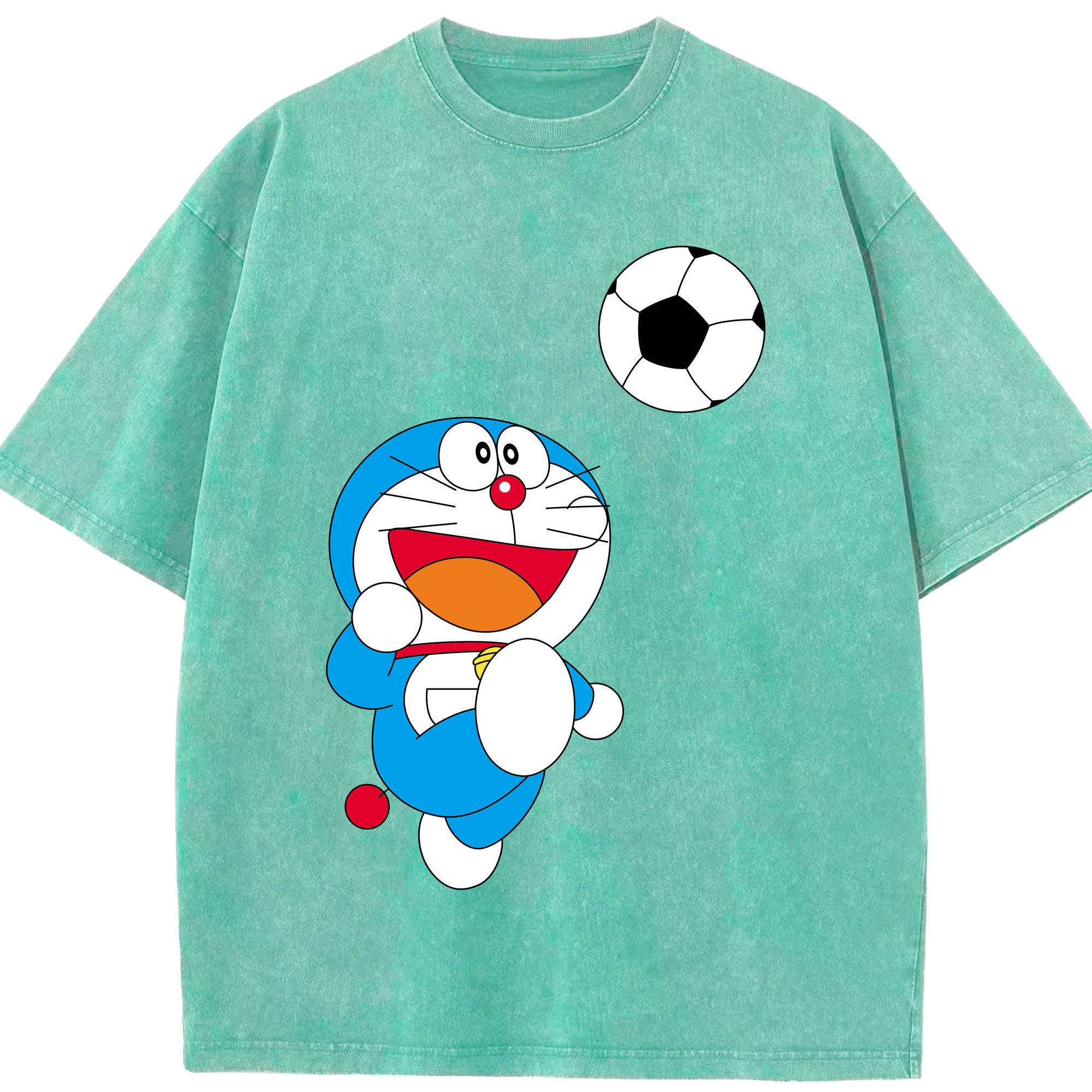 （画像用） ドラえもん Doraemon 綿100% ヴィンテージ風 半袖Tシャツ（フロントプリント）